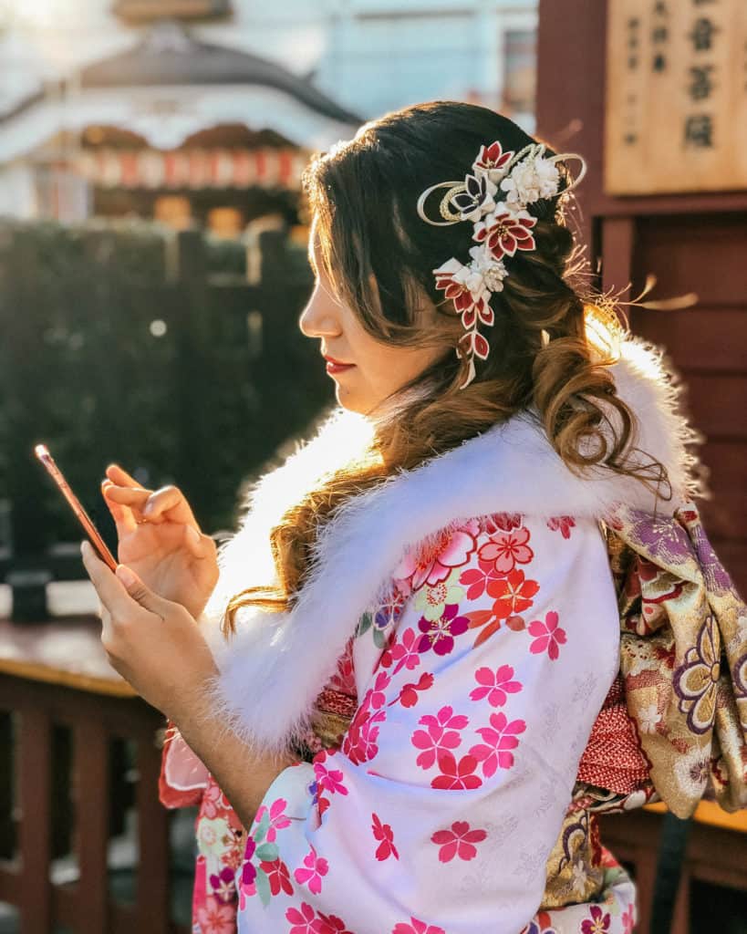 Where to Rent Kimono in Tokyo: Kimono Yae - Gina