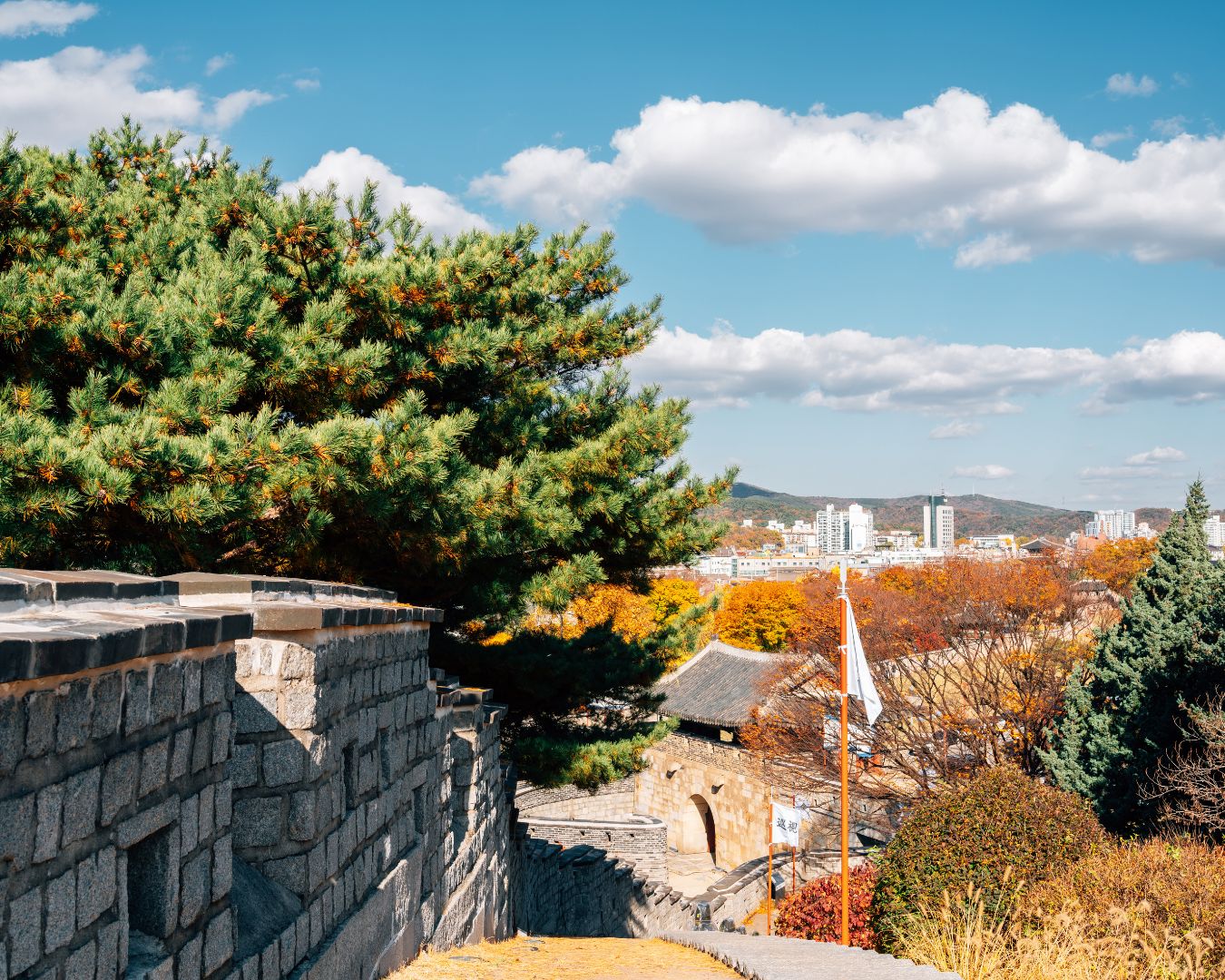 autumn at suwon hwaseong fortress